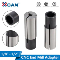 XCAN 1pc CNC End Mill Engraving Bit Transfer Adapter Chuck Lathe Tool CNC Machine Accessories 6/6.35/12.7mm to 1/8'' 4mm 6mm
