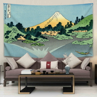 復古風浮世繪大號背景布工作室客廳日系裝飾畫搭配掛布掛毯定制