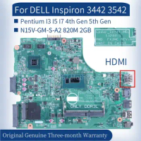 13269-1 For DELL Inspiron 3443 3543 3442 3542 3541 Laptop Mainboard 820M 2GB Pentium I3 I5 I7 4th 5th Gen Notebook Motherboard