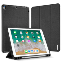 DUX DUCIS DOMO Series Tablet Leather Case for iPad Air 3(2019)/iPad Pro 10.5'' 2017 Smart Wake Sleep Trifold Protective Case
