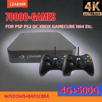 LZAKMR New Games console 1037U V3 MAX Retro Game Box Plug and Play On TV 500G HDD 70000+Games for WII PS2 SS DC PSP XBOX Game