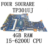For ASUS Vivobook Flip TP301UJ TP301UA TP301U Laptop Motherboard with I5-6200U CPU 4GB RAM Mainboard