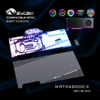 Bykski N-RTXA6000-X,GPU Water Block For Leadtek RTXA6000 Graphics Card With Backplate,GPU Radiator,VGA Cooler Heat Sink 12V/5V