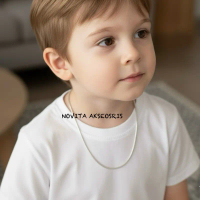 KALUNG TITANIUM ANAK MODEL BULAT SILVER ANTIKARAT TERKECE NEW