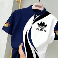 Smart Casual Office Style Men's Striped Polo Shirt Men's Short Sleeve Casual Business Shirt Striped