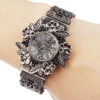 Pulsera Hombre XINHUA Stainless Steel Dial Quartz Wristwatches for Women Fashion Bracelet Watches Flower Bangle Watch