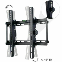 Adjustable TV Wall Mount Bracket Flat Panel TV Frame Support 15 Degrees Tilt for 26-63 Inch with LCD LED Monitor For LG Sony