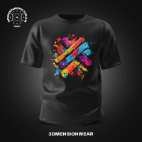 3DimensionWear - Kaos Distro Premium Original 3D Abstract Stain Scratch Grunge Texture Design - DT11