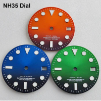 NEW NH35 dial 28.5mm Watch dial Gradient color dial Ice blue luminous dial Suitable for NH35 NH36 movement watch accessories