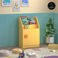 Xavier NUKI Rak Buku Anak Minimalis Colorful untuk Buku & Mainan | Rak Montessori Penyimpanan Yellow
