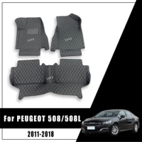 Car Floor Mats For Peugeot 508 508L 2011 2012 2013 2014 2015 2016 2017 2018 Auto Interior Parts Accessories styling Automobiles