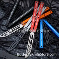 Butterflyknifestore Balisong Flipper Trainer Theone Kraken Clone Aluminum Handle Folding Knife Tactical EDC Bushing System