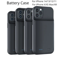 smart Battery Case for iPhone 14 13 12 11 Pro Max iPhone XS Max XR 5 6 7 8 Plus SE2 3 Portable Power Bank Charging Charger Cover
