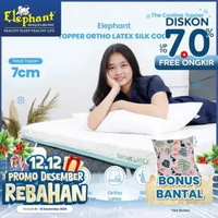 Elephant Topper Ortho Latex Silk Cool / Topper Kasur Dingin Orthopedic White 90 x 200