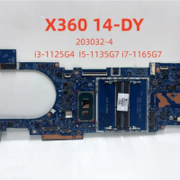 USED Laptop Motherboard 203032-4 FOR HP X360 14-DY with 7505U i3-1125G4 I5-1135G7 Fully Tested and Works Perfectly