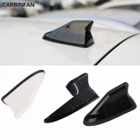 ABS Shark Fin Carbon fiber pattern radio antenna Cover Sticker Car Accessories For Honda Fit /Jazz GK5 3rd GEN 2014-2020 C1824