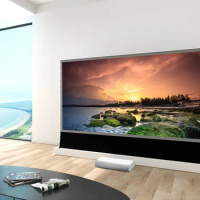 Best-Selling 150-Inch Motorized Floor Rising Projector Screen | 8K ALR T Prism UST Ultra Short Throw | 3D Ambient Light Rejectin