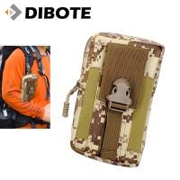 迪伯特DIBOTE 多功能手機包 腰包 登山包外掛手機包 (黃迷彩)