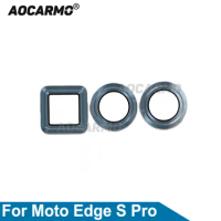 Aocarmo For Motorola Moto Edge S Pro Rear Back Camera Lens With Adhesive Replacement Part