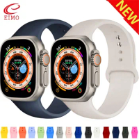 Silicone Strap For Apple Watch Band 45mm 44mm 49mm 40mm 41mm 38mm 42correa bracelet iwatch series 8 9 7 3 4 5 6 Ultra 2 se bands