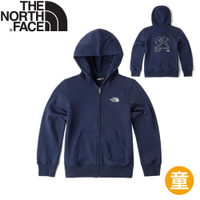 【The North Face 童 棉質連帽外套《深海軍藍》】88H4/純棉外套/保暖外套/休閒外套/連帽衣/帽T