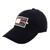 TOMMY HILFIGER- 草寫徽章標誌LOGO女棒球帽(海軍藍)