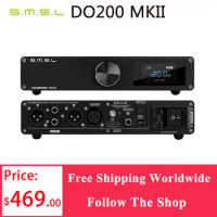 SMSL DO200 MKII Audio DAC ES9068AS*2 XMOS XU316 Bluetooth 5.0 MQA Full Decoding OPA1612*5 op amp DSD512 768KHZ 32Bit CD decoder
