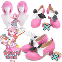 Anime Project Sekai Colorful Stage Shoes Boots Ootori Emu Otori Emu Pink Cos Resistant Wig Hair For Halloween Christmas Carnival