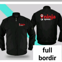 Jaket bomber ninja expres full bordir jaket ninja expres jaket bomber kurir jaket jasa kirim