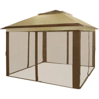 Canopy Sunshade Beige &amp; Coffee)freight Free Gazebo Outdoor Furniture