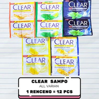 CLEAR Anti Ketombe Shampoo Sampo Gel Cair Complete Soft Care Menthol Sachet - 1 Renceng / 12 Pcs MEN
