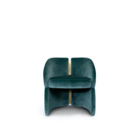 Italian minimalist lazy sofa chair designer flannelette single leisure chair hotel living room negotiation chair sofa chair
