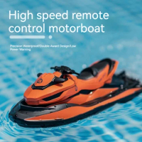 2.4g Rc High-speed Remote Control Jet Ski Wireless Speedboat Electric Boat Simulation Model Boat Children's Charging Toy