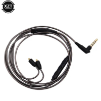 For Shure SE215 SE425 SE535 SE846 UE900 Port Replacement MMCX Cable Cord Earphone line with MicCables for iphone Samsung