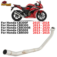 For HONDA CBR300R CBR500 2014 - 2020 CBR 300R 300F Motorcycle Exhaust Escape Moto System Modify Stainless steel Front Link Pipe