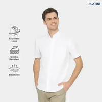 Platini Kemeja Polos Putih Pendek Polinosic 63014 XL