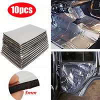 10pc Car Heat Insulation Mat Auto Sound Deadener Sheet 5mm Car Hood Insulation Silent UV Van Sound Proofing Deadening Insulation