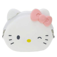 【震撼精品百貨】Hello Kitty 凱蒂貓~ HELLO KITTY 矽膠臉型零錢包(粉)