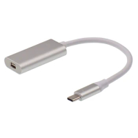 2PCS /LOT 3.1 Type C to Mini DP 4K x 2K 10Gbps Mini Displayport Cable USB-C Display Port Video Transmission Adapter for Macbook