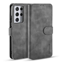 DG.MING Wallet Phone Case For Samsung Galaxy S21 Ultra/S21+/S20 FE/S20 Lite Magnetic Flip Leather Cover Card Pockets Shell