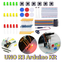 Breadboard Kit for Arduino Kit Starter Kit for UNO R3 Mini Breadboard LED Jumper Wire Button