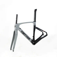 TWITTER-Carbon Gravel V2 Bicycle Frame, Thru Axle, 142mm Disc Brake, 40C Tire, Flat Mount, Bike Frameset