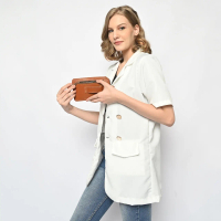 Dompet Sarung Hp / Id Card Holder Batobo Name Tag Sarung Hp Di Leher Dan Pinggang Kulit Sapi Kartu P