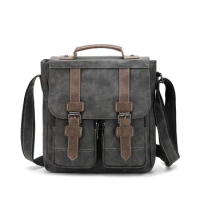 Fashion Male Backpack Leather military Canvas backpack Men backpack women school backpack school bag