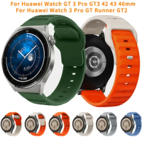 Silicone Band For Huawei Watch GT 3 Pro GT3 42 43 46mm Sport Wristband For Huawei Watch 3 Pro GT Runner GT2 SmartWatch Bracelet