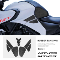 Motorcycle Accessories Sticker For Yamaha MT-03 MT03 2020- MT-25 MT25 Rubber Decal Tank Pads Protector Knee Grip Traction Pad