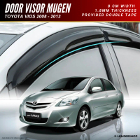Toyota Vios 2007 To 2012 Door Visor Mugen Style 8 cm Width 1.8 mm Thickness Side Window Deflector V