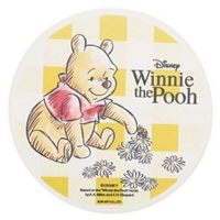 【震撼精品百貨】小熊維尼 Winnie the Pooh ~迪士尼 小熊維尼 圓形陶瓷杯墊 (素描雛菊款)*26532