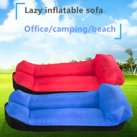 2022new Single folding lazy sofa outdoor portable travel air sofa bed field camping sleeping bag inflatable bed