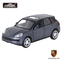 【KIDMATE】1:32聲光合金車 Porsche Cayenne S灰(正版授權 迴力車模型玩具車 保時捷)